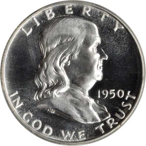 1950 Franklin Half Dollar. Proof-67 Cameo (PCGS).