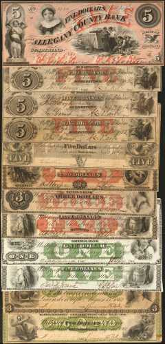 Lot of (12) Maryland Obsolete Notes. Fine to Choice Uncirculated.