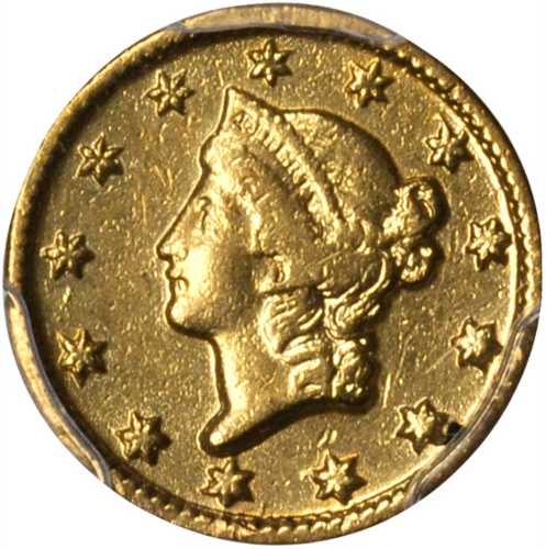 1849-D Gold Dollar. EF Details--Mount Removed (PCGS).