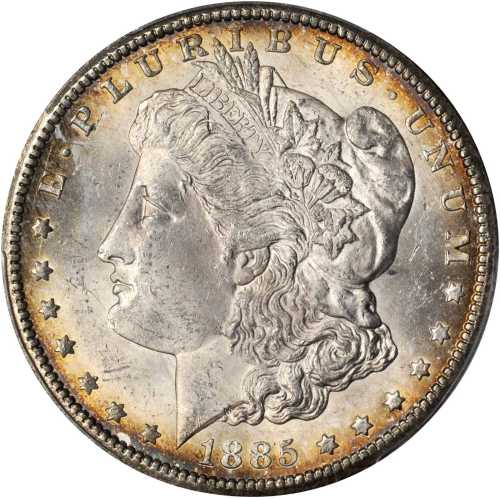 1885-CC Morgan Silver Dollar. MS-63 (PCGS).