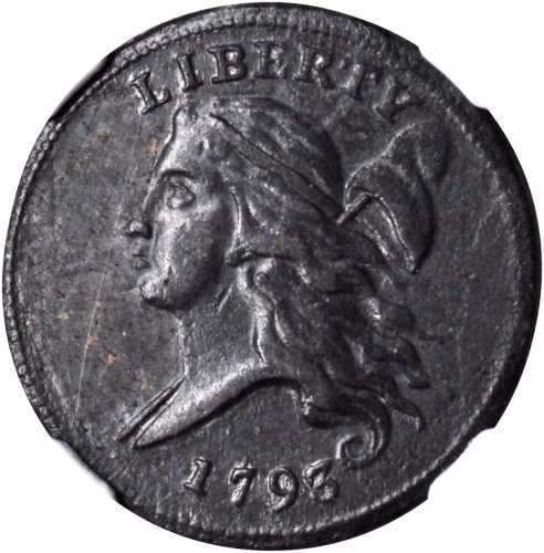 1793 Liberty Cap Half Cent. Head Left. C-4. Rarity-3. EF Details--Environmental Damage (NGC).