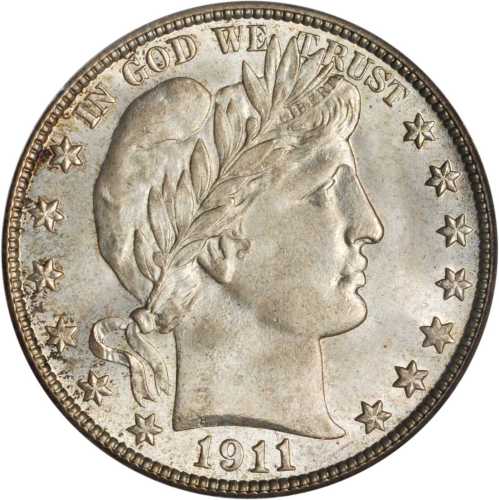 1911-D Barber Half Dollar. MS-65 (PCGS). CAC.