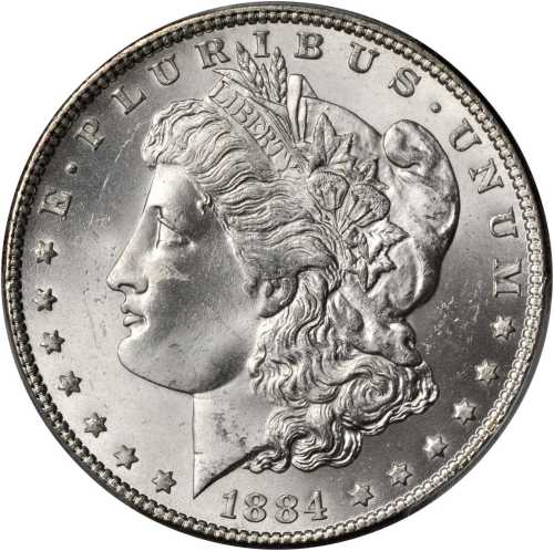 1884 Morgan Silver Dollar. MS-65 (PCGS).