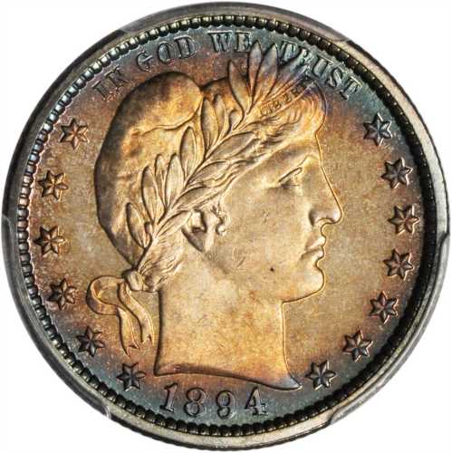 1894 Barber Quarter. Proof-66 (PCGS). CAC.