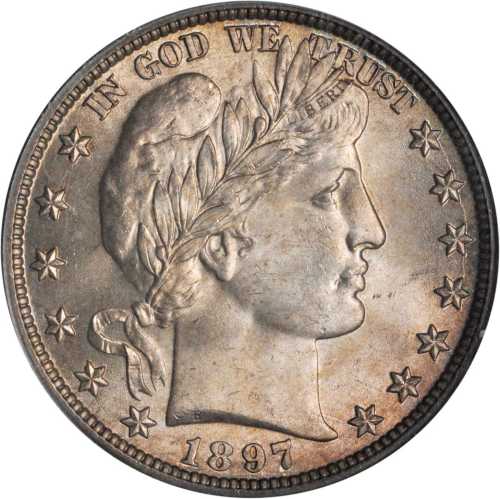 1897 Barber Half Dollar. MS-64 (PCGS). CAC.