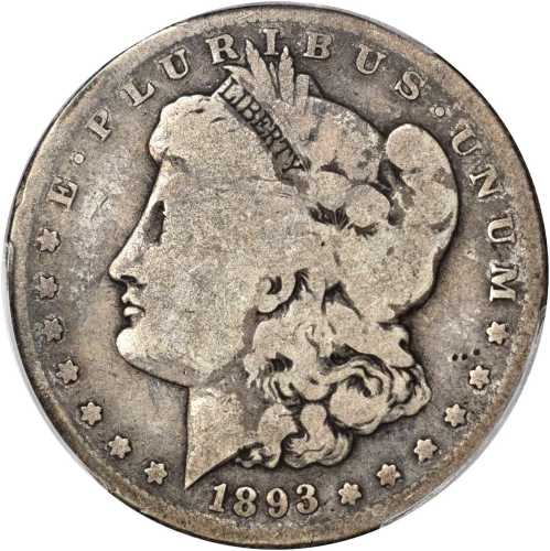 1893-S Morgan Silver Dollar. Good-4 (PCGS).