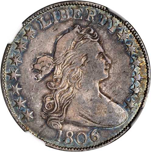 1806 Draped Bust Half Dollar. O-111, T-11. Rarity-3. 6/Inverted 6. VF-35 (NGC). CAC.
