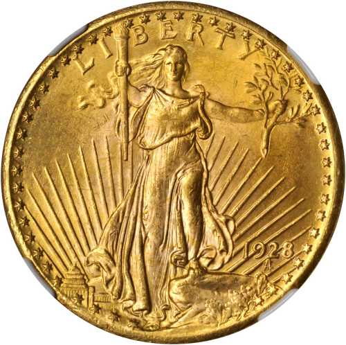 1928 Saint-Gaudens Double Eagle. MS-64 (NGC).