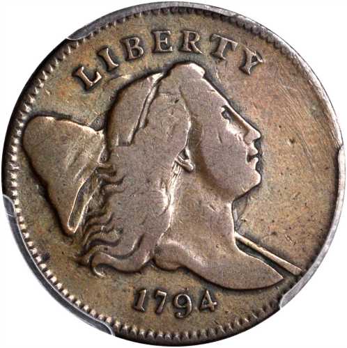 1794 Liberty Cap Half Cent. C-4a. Rarity-3. Normal Head. Small Edge Letters. Fine Details--Repaired 
