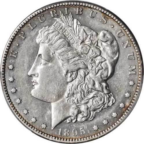 1895-S Morgan Silver Dollar. AU-53 (PCGS).