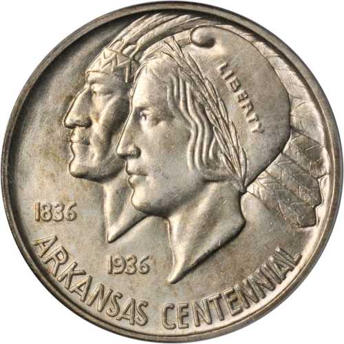 1938-D Arkansas Centennial. MS-65 (PCGS).