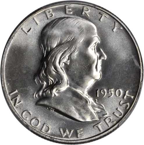 1950 Franklin Half Dollar. Proof-67 (PCGS). CAC.