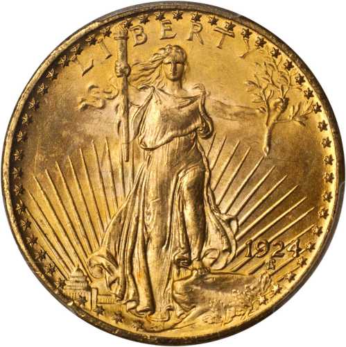 1924 Saint-Gaudens Double Eagle. MS-67 (PCGS).