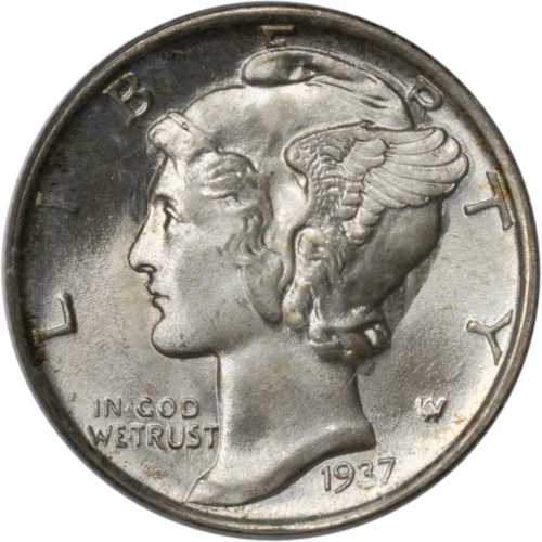 1937-S Mercury Dime. MS-66 FB (PCGS). CAC.