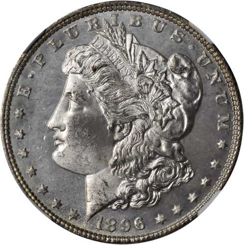 1896 Morgan Silver Dollar. MS-65 PL (NGC).