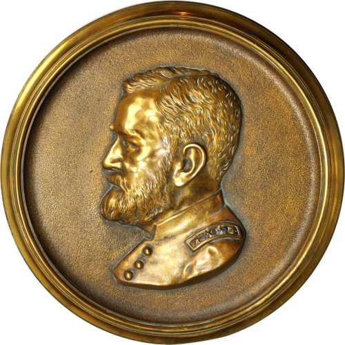 Large Ulysses S. Grant wall plaque. Bronze. Approximately 290 mm. Extremely Fine.