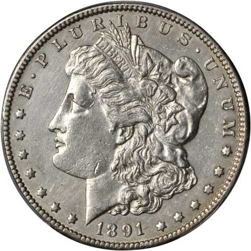 1891-CC Morgan Silver Dollar. EF Details--Cleaned (PCGS).