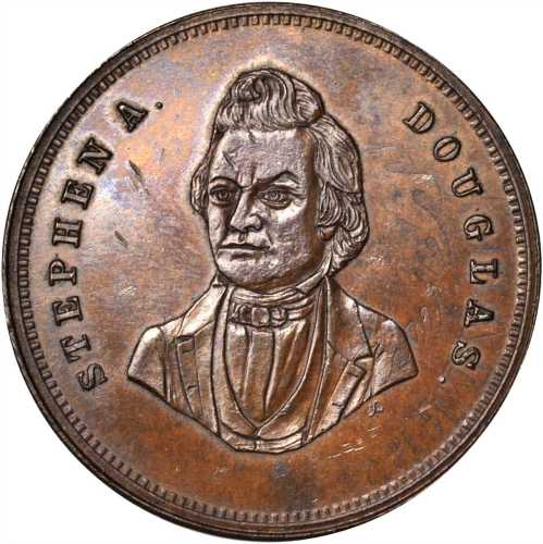 1860 Stephen Douglas. DeWitt-SD 1860-9. Copper. 27.9 mm. Uncirculated.