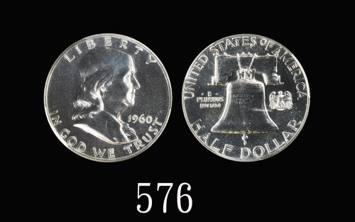 1960年美国法兰克林像精铸银币半元1960 U.S.A. Benjamin Franklin Proof Silver Half Dollar. PCGS PR67