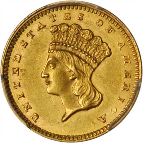1862 Gold Dollar. Unc Details--Cleaned (PCGS).