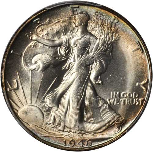 1946-S Walking Liberty Half Dollar. MS-66+ (PCGS).