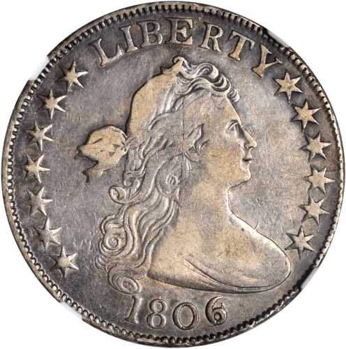 1806 Draped Bust Half Dollar. O-112, T-12. Rarity-4. 6/Inverted 6. VF Details--Improperly Cleaned (N