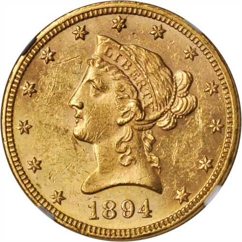 1894 Liberty Head Eagle. MS-61 (NGC).