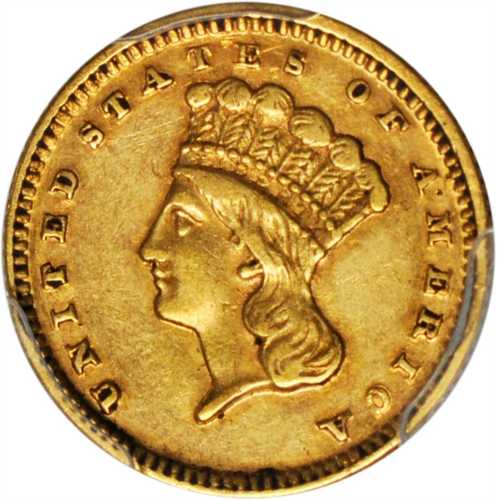 1872 Gold Dollar. AU-53 (PCGS).