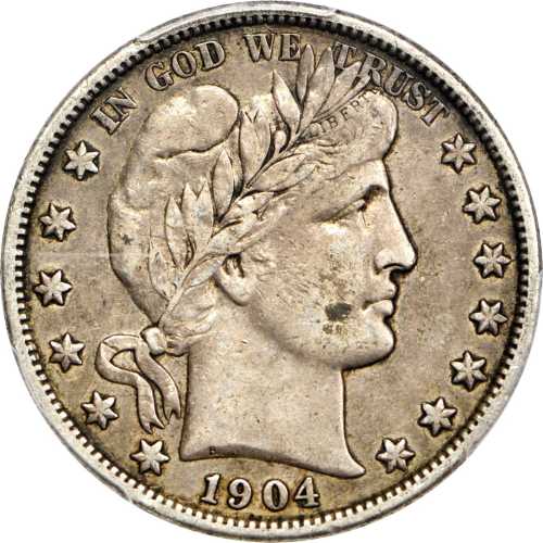 1904-S Barber Half Dollar. EF-40 (PCGS).