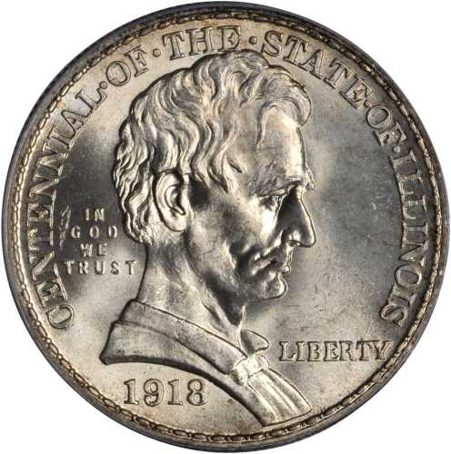 1918 Lincoln-Illinois Centennial. MS-65 (PCGS).