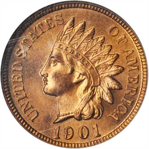 1901 Indian Cent. Proof-65 RB (NGC).