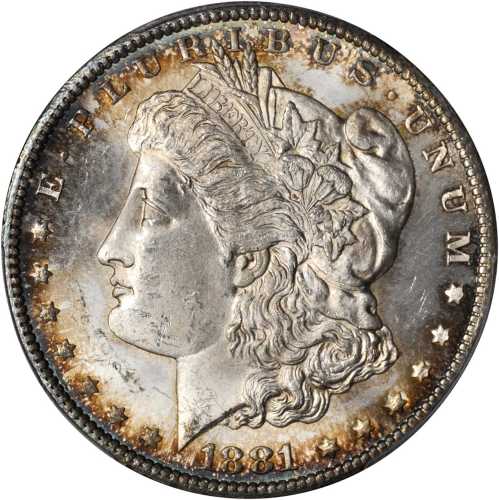 1881-CC Morgan Silver Dollar. MS-64 (PCGS).