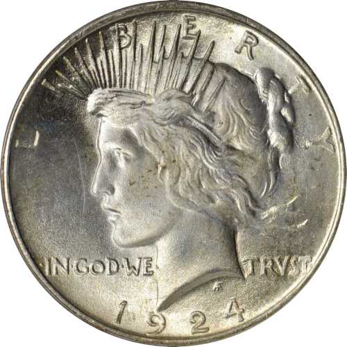 1924 Peace Silver Dollar. MS-67 (PCGS). CAC.