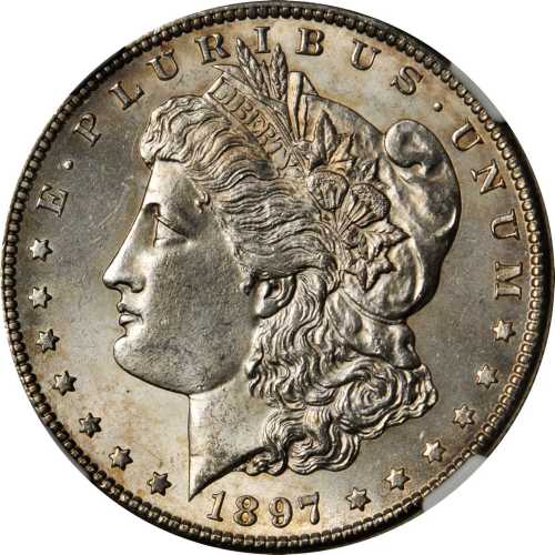 1897-S Morgan Silver Dollar. MS-62 (NGC).