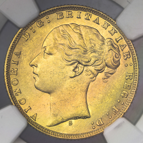 AUSTRALIA オーストラリア Sovereign 1873S NGC-MS62 -UNC