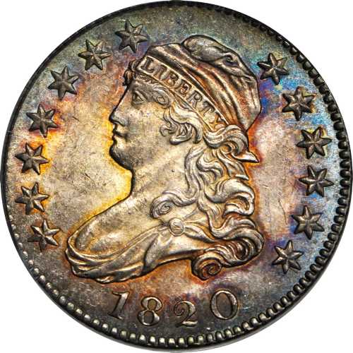 1820 Capped Bust Quarter. B-2. Rarity-2. Large 0. MS-63 (PCGS). CAC.