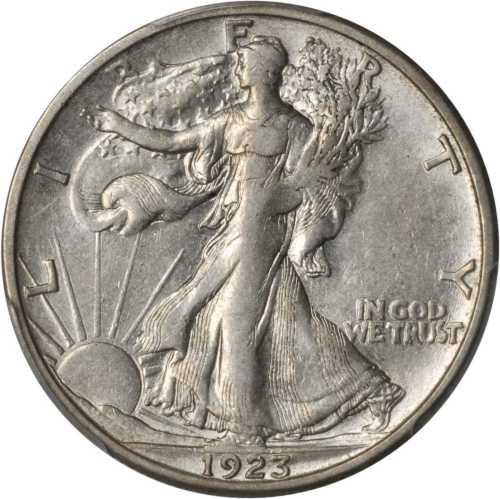 1923-S Walking Liberty Half Dollar. AU-50 (PCGS).