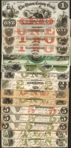 Lot of (15) Obsolete Notes from New Jersey. Fine to Choice Uncirculated.