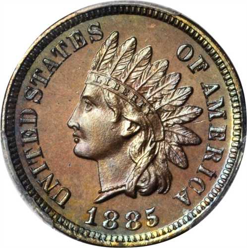 1885 Indian Cent. Proof-65 BN (PCGS).