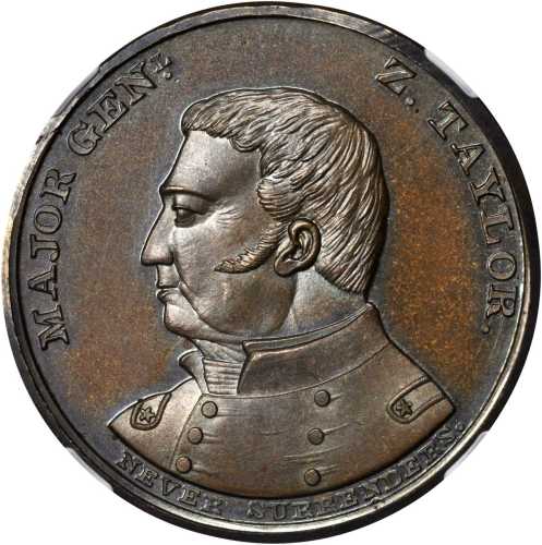 1848 Zachary Taylor. DeWitt-ZT 1848-3. Copper. 41 mm. MS-66 BN (NGC).