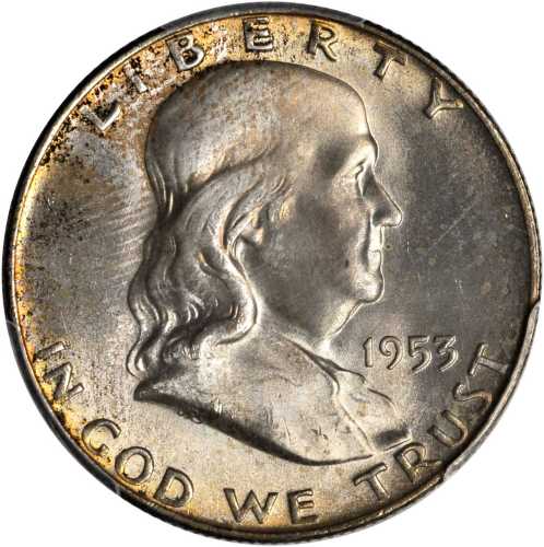 1953-D Franklin Half Dollar. MS-66 FBL (PCGS).