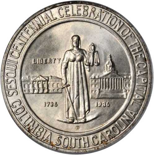 1936-D Columbia, South Carolina Sesquicentennial. MS-66 (PCGS). CAC.