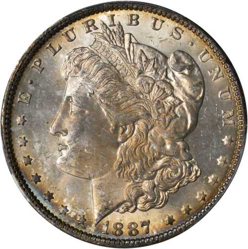 1887-O Morgan Silver Dollar. MS-64 (PCGS).