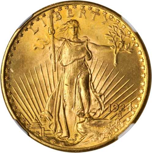 1924 Saint-Gaudens Double Eagle. MS-64 (NGC).