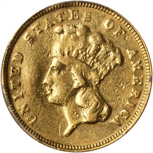 1884 Three-Dollar Gold Piece. EF Details--Ex Jewelry (PCGS).