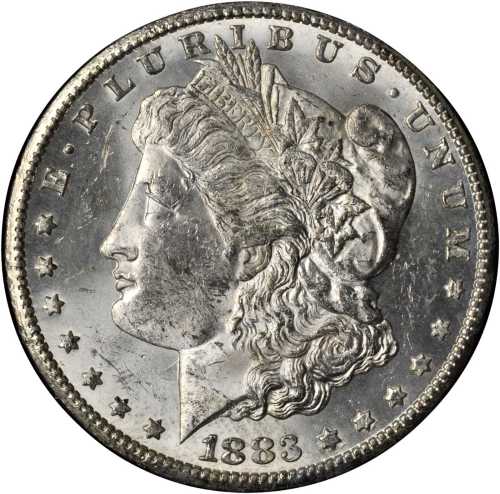 1883-CC GSA Morgan Silver Dollar. MS-61 (Uncertified).