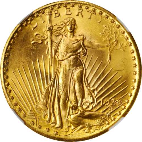 1928 Saint-Gaudens Double Eagle. MS-65 * (NGC).