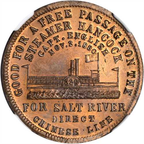 1880 James A. Garfield. DeWitt-JG 1880-6. Copper. 28 mm. MS-66 RB (NGC).