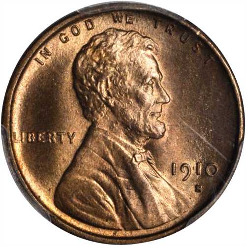 1910-S Lincoln Cent. MS-66 RD (PCGS).