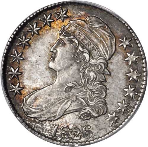 1826 Capped Bust Half Dollar. O-115. Rarity-5-. AU-58 (PCGS). CAC.